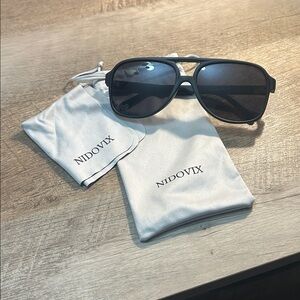 Black Aviator Sunglasses